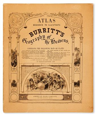 SCIENCE  BURRITT, ELIJAH HINSDALE. Atlas designed to illustrate Burritts Geography of the Heavens + text volume. 1856